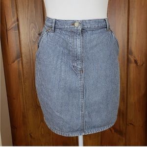 Ralph Lauren Stripe Denim Skirt - 6P